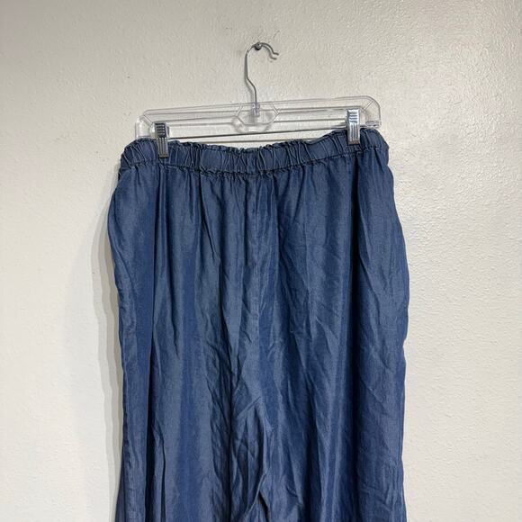 Bar III Blue Medium Wash Chambray High Rise Pull On Pants Sz 2X NWT - Picture 7 of 10